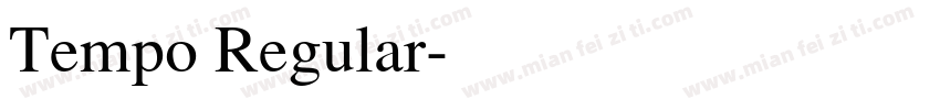 Tempo Regular字体转换